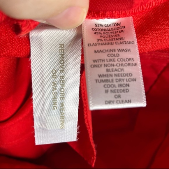 Loft bright red Marisa skinny pants size 8 - Picture 9 of 10